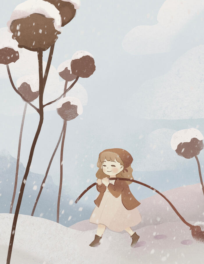 Winter Garden Illustration