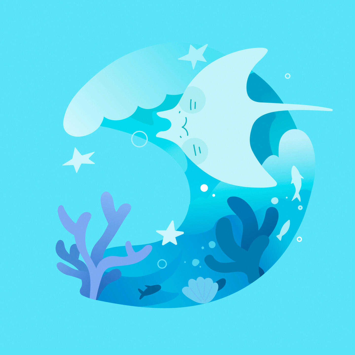 Adobe Illustrator Ocean Scene